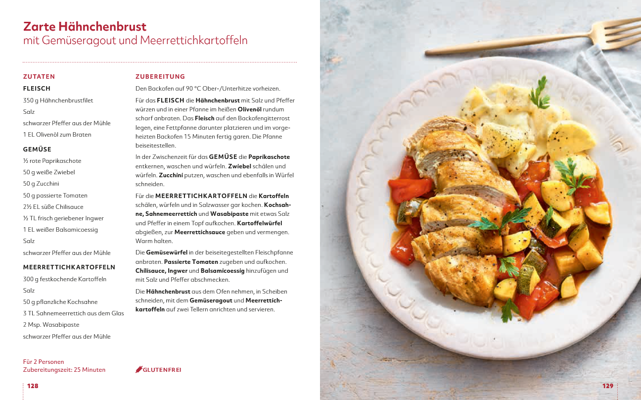 Hähnchenbrust mit Meerrettichkartoffeln