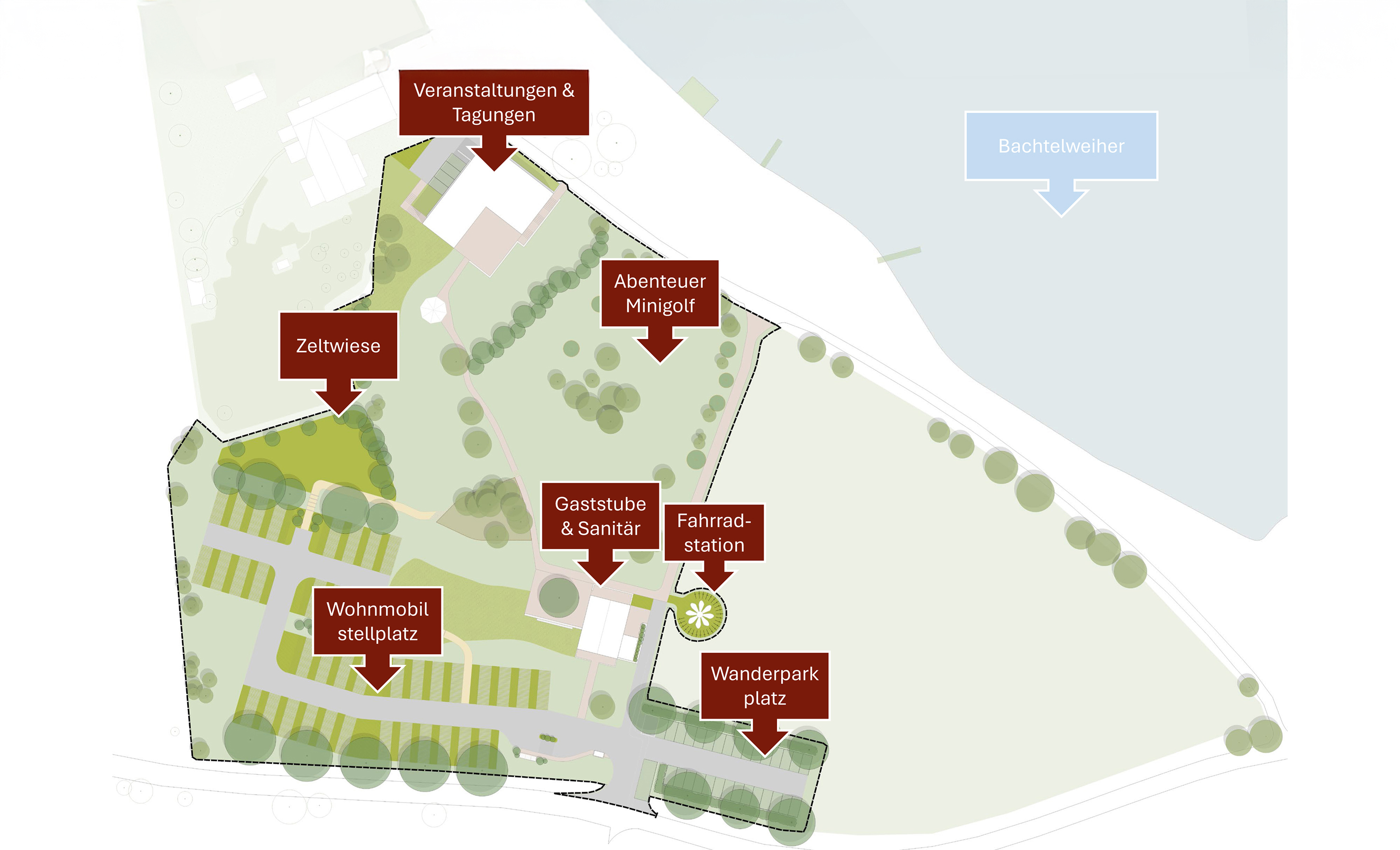 Kartenillustration von den geplanten Bauvorhaben