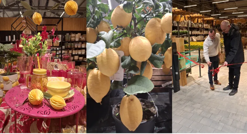 Am Abend des 18. März war die offizielle Eröffnungsfeier des neuen Kutter Gartencenters, auf dem Bild schneiden der Inhaber des Familienbetriebs, Michael Kutter und sein Sohn ein rotes Band durch