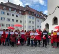 Versammlung zum Equal Pay Day am Rathausplatz mit OB Thomas Kiechle