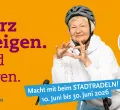 "Herz zeigen. Rad fahren" Werbung zum Mitmachen beim Stadtradeln.