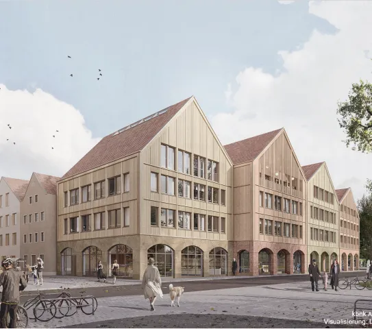 Visualisierung vom zukünftigen Sparkassengebäude